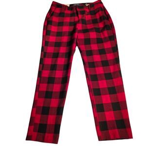 Women's Old Navy size (6) bold red and black buffalo plaid pants